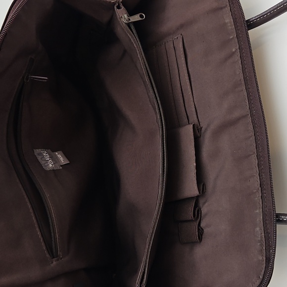 WILSONS LEATHER Tote Purse Elegant Brown Straps Satchel - Picture 9 of 10